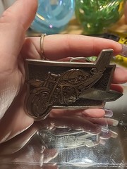 1970s Sci-Fi Weird Motorcycle-Plane Pilot MM Limited Vintage Belt Buckle