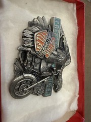 1993 Vtg Harley-Davidson Superglide Freedom Rider Belt Buckle Baron USA Chief