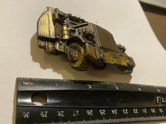 VINTAGE HEAVY METAL BRASS? BELT BUCKLE OF 3D TRUCK MACK TRUCK? UNMARKED