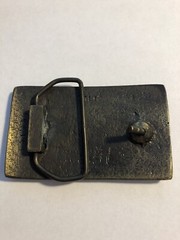 Vintage 1970&rsquo;s Solid Brass Chevy Corvette Belt Buckle
