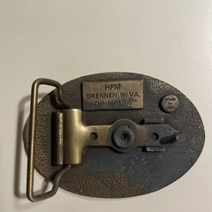 HMP DRENNEN, W. VA. October 1985 Made In USA BELT BUCKLE BRASS