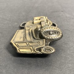 Vintage 70S Jeep Wrangler Brass Belt Buckle Made In USA M.B.C.I