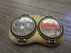 Vintage Very Unusual Double Western Railroad Belt Buckle #311Q