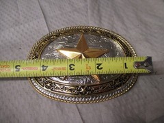Two Tone Rope & Star Classic Impressions Lone Star Attitude Buckle
