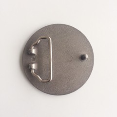 Antique Brushed Silver Round Blank Belt Buckle for Engraving also Stock in US