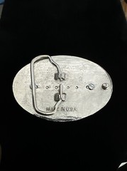 VTG Masonic Symbols O.E.S. Belt Buckle Silver Tone Freemason GAOTU Fraternal