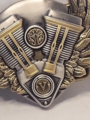 2010 Belt Buckle V-Twin Power Motorcycle Harley Biker Wings Bradford Exchange
