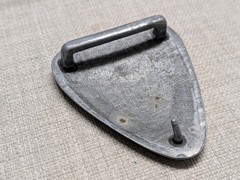 vintage FENDER belt buckle GUITAR PICK metal WESTERN cowboy HEAVY