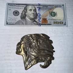 Old Indian Chief Head Vintage Rare Old Belt Buckle Free-shipping