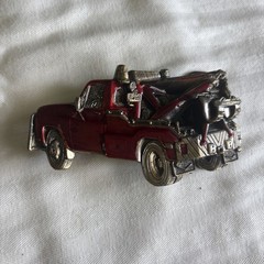 Vintage RED Chevy TOW TRUCK BELT BUCKLE The Great American Buckle Co 1980 #735