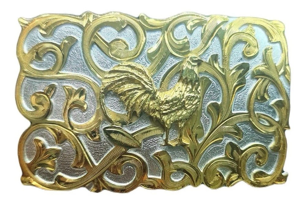 Mexican Rooster Chicken Charro Cowboy Belt Buckle Hebilla Vaquera Made In Mexico
