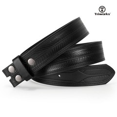 TRIWORKS Western Belts for Men without Buckle Cowboy Fit Size 38&Prime;-41&Prime;, Black