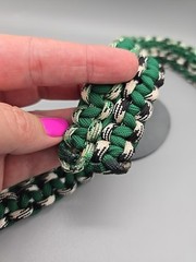 Dyna buckle belt Geronimo silver and black Paracord belt green 39 inches