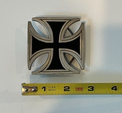 IRON CROSS BELT BUCKLE maltese cross chopper motorcycle outlaw biker buckle