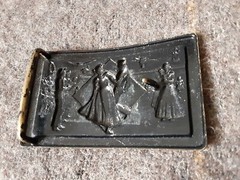 vintage Copper? Belt Buckle western cowboy Square Dancing Hoedown