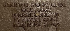 Vintage 1984 Metal Belt Buckle, Fish, Fishing, Steven L. Knight, Solid Bronze, N