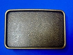 Brown Rectangular Raised Boarder Belt Buckle For Your Craft Project Or To Wear!