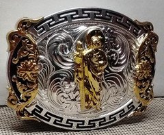 san judas Western Cowboy Belt Buckle Hebilla Vaquera