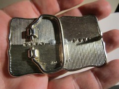 VINTAGE AMERICAN NATIVE INDIAN BELT BUCKLE HIGH RELIEF – GW-26