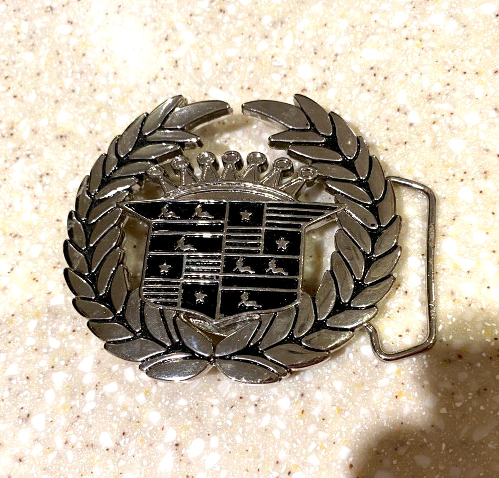 CADILLAC LOGO WREATH HEAVY METAL Belt Buckle Bottle Opener BRAND NEW