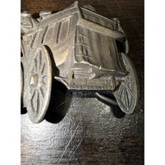 Vintage 1979 Bergamot Brass Works Western Stagecoach Horse Belt Buckle Made USA