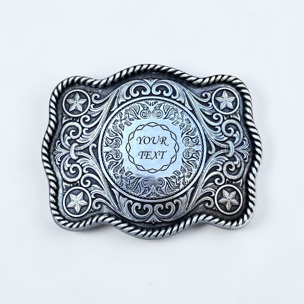 Custom Personalized Belt Buckle Monogrammed Western Buckle for Belts Wide 1.5&Prime;