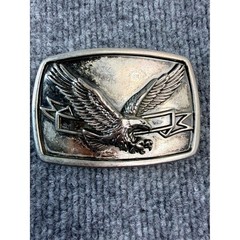 Vintage Soaring Eagle Silver Tone Belt Buckle Western Americana Patriotic 90s