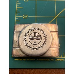 Native American Sun God Sterling Silver Belt Buckle