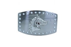 Men Women Western Fashion Belt Buckle Silver Metal Rodeo Horse Casual Accessory