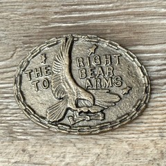 The Right To Bear Arms 2nd Amendment Bronze Color Belt Buckle
