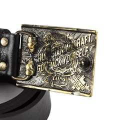 Aviator solid brass belt buckle, The Ghost of Kyiv, Ukrainian aviator buckle