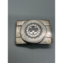 Native American Sun God Sterling Silver Belt Buckle
