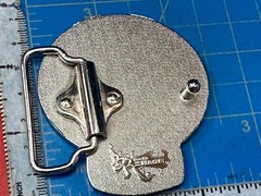White Skull Mexican Katrina Dia De Muertos Day Of The Dead Cutout Belt Buckle