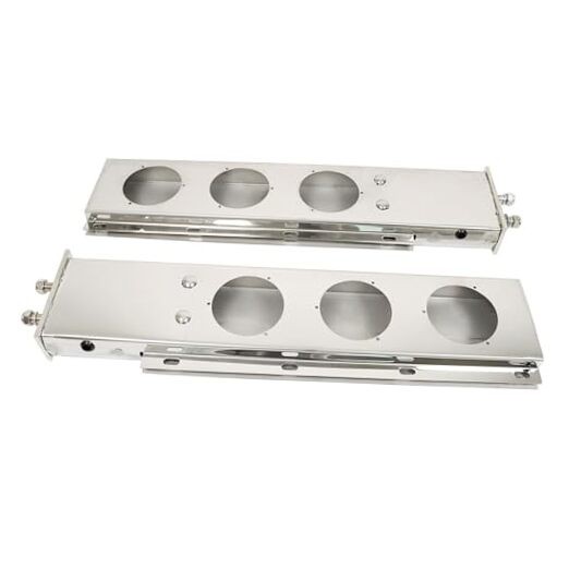 1 Pair 30 Stainless Steel Mud Flap Hanger w/Light Cutouts Loaded 2 1/2