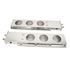 1 Pair 30 Stainless Steel Mud Flap Hanger w/Light Cutouts Loaded 2 1/2