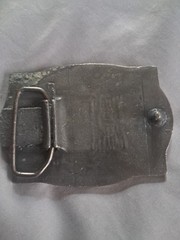 Men&rsquo;s Western Train Locomotive Belt Buckle Silver Metal Rectangular Fits 1.5&Prime;