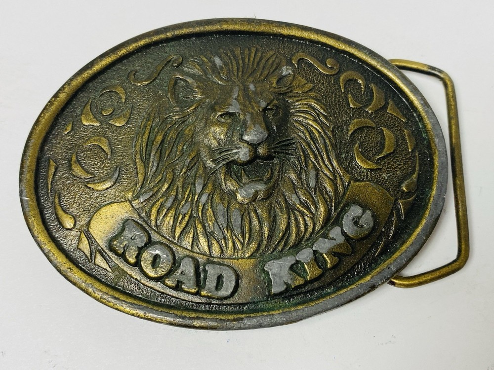 Union 76 King Of The Road Truckstop Club Lion Belt Buckle Vintage