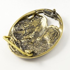 Cocker Spaniel brass belt buckle, Cocker Spaniel dog head, Hunting dog buckle