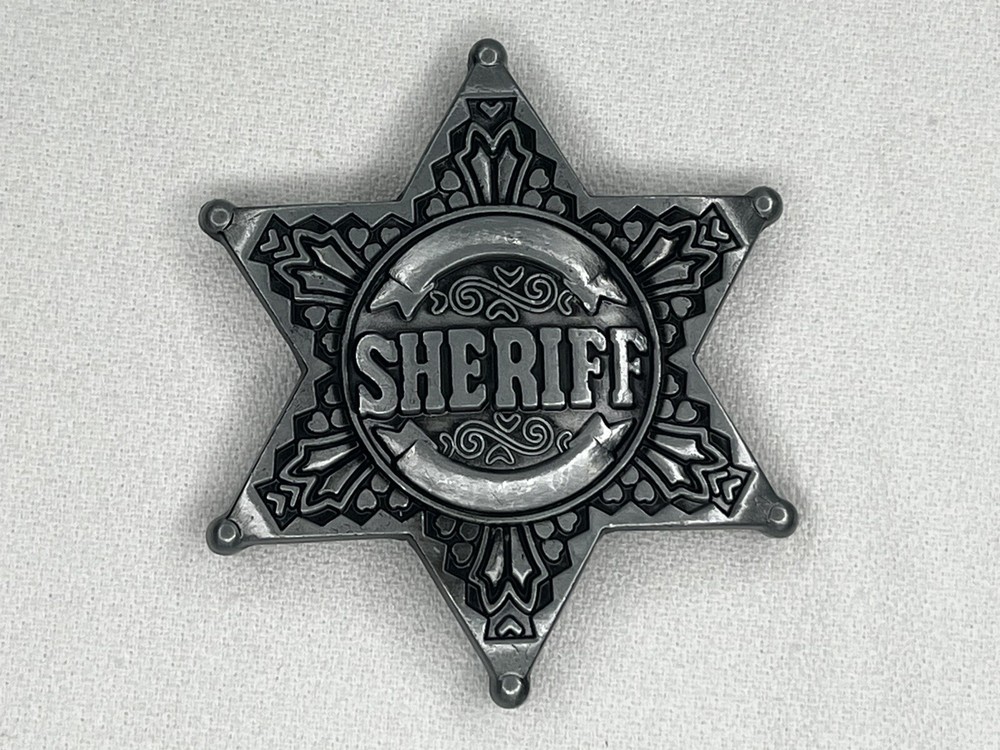 Sheriff Belt Buckle Western Cowboy