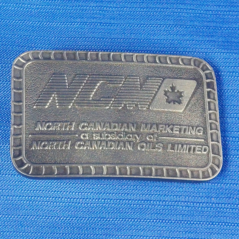 NCM North Canadian Marketing North Canadian Oils Limited Pewter Belt Buckle