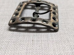 vintage 1970s belt buckle BRUTALIST handcrafted BRASS patina RUSTIC western