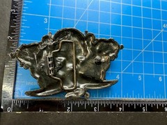 Vampire Teeth Skull Crossed Sword&rsquo;s Cutout Halloween Gothic Biker Belt Buckle
