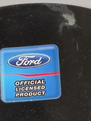 Ford Mustang Multi-Logo Red Oval Gem Rock Star Metal Belt Buckle