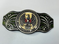 LA Los Angeles Fire Department 1888 Silver TFJ LARGE 6&Prime; Wide Belt Buckle