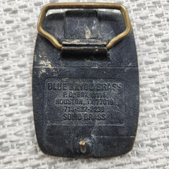 Vintage Brown Oil Tools Belt Buckle Mens Solid Brass 50th Anniversary 1979 BOT
