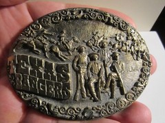 1983 TEXAS RANGERS BELT BUCKLE SOLID BRONZE – HEAVY – GW-26
