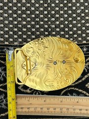 Western Buckle Oval Gold Silver Red Horse Rider Cowboy 2 » Hebillas Vaqueras