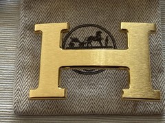 38mm H Belt Buckle Gold Brushed