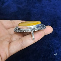 Belt Buckle For Men Silver Plated Handmade Mookite Jasper Western Cowboy Buckle