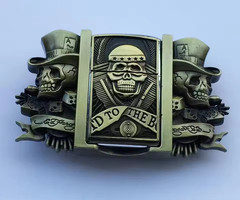 Men&rsquo;s Metal Belt Buckle Lighter – Refillable Novelty Outdoor Accessory